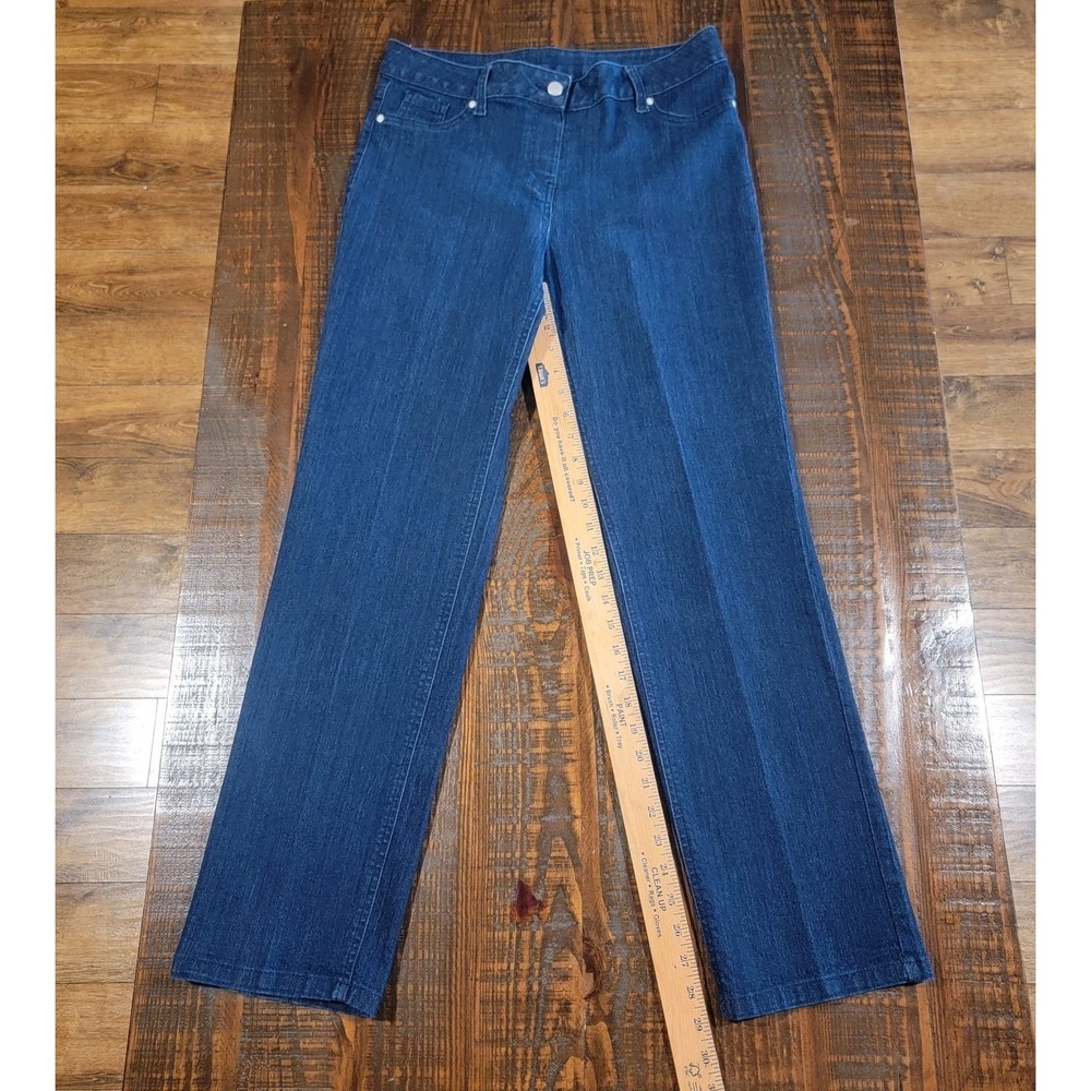 ALIA Womens Size 10 Blue Jean High Rise Stretch Vintage Pull On Pants
